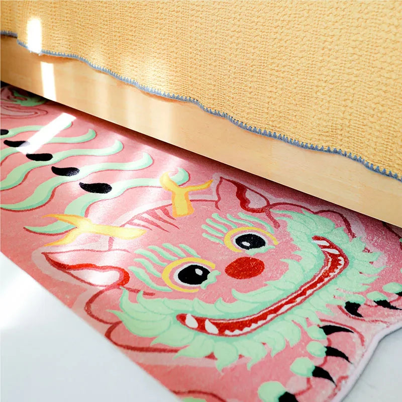 Pink Cute Dragon Rug Comfortable Soft Bedroom Bedside Rugs Creative Carpet Children's Room Carpet Living Room Art Carpets