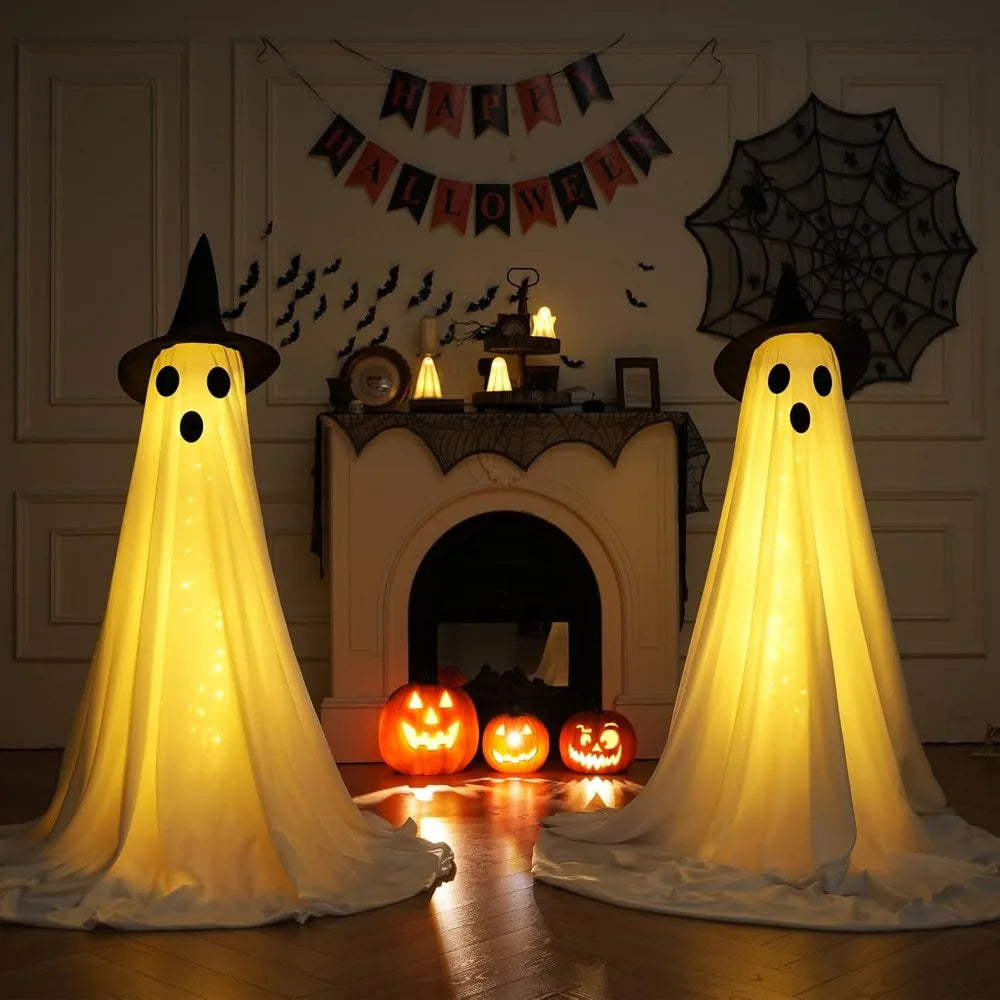 2 Packs Halloween Decorations Outdoor, Cute Halloween Decorations Indoor, Spooky Ghost Scary Ghosts Decor  for Yard Garden Home