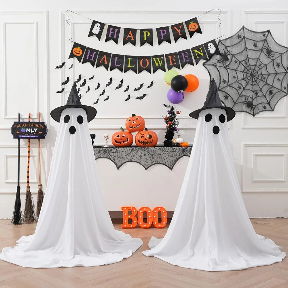 2 Packs Halloween Decorations Outdoor, Cute Halloween Decorations Indoor, Spooky Ghost Scary Ghosts Decor  for Yard Garden Home