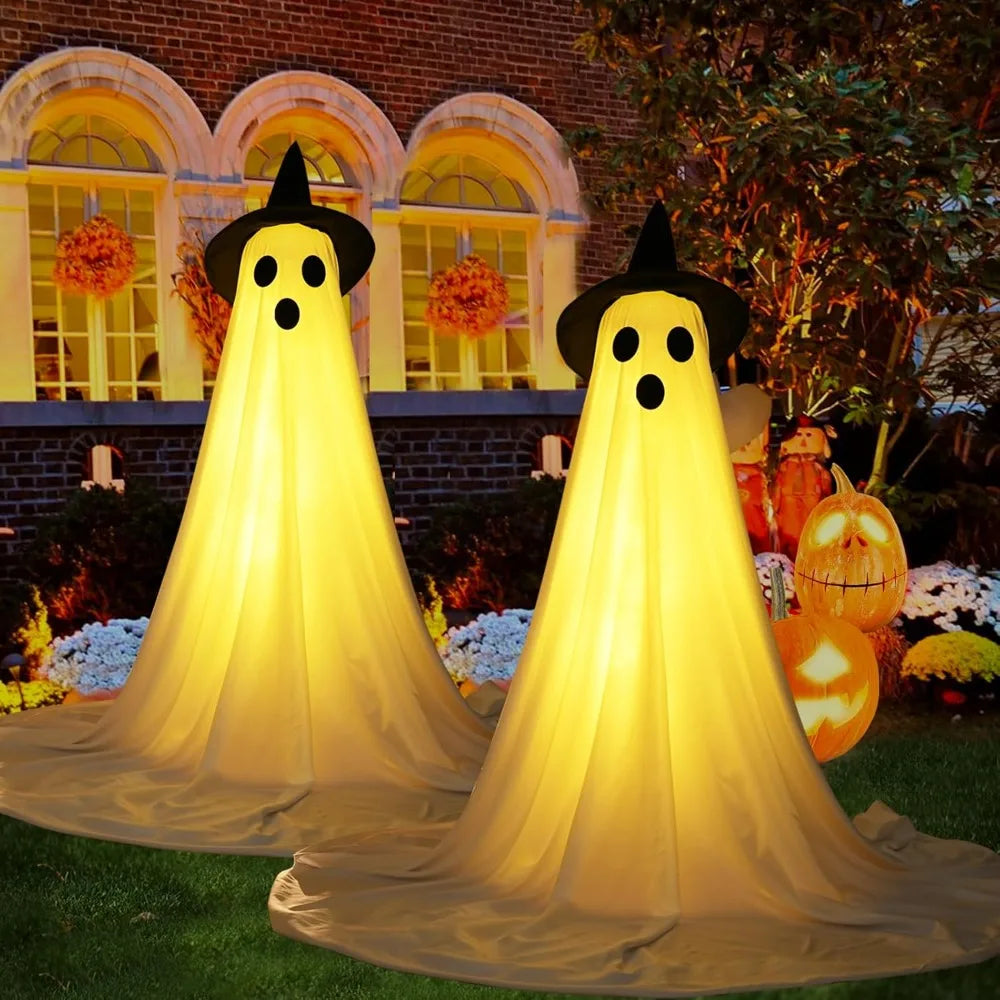 2 Packs Halloween Decorations Outdoor, Cute Halloween Decorations Indoor, Spooky Ghost Scary Ghosts Decor  for Yard Garden Home