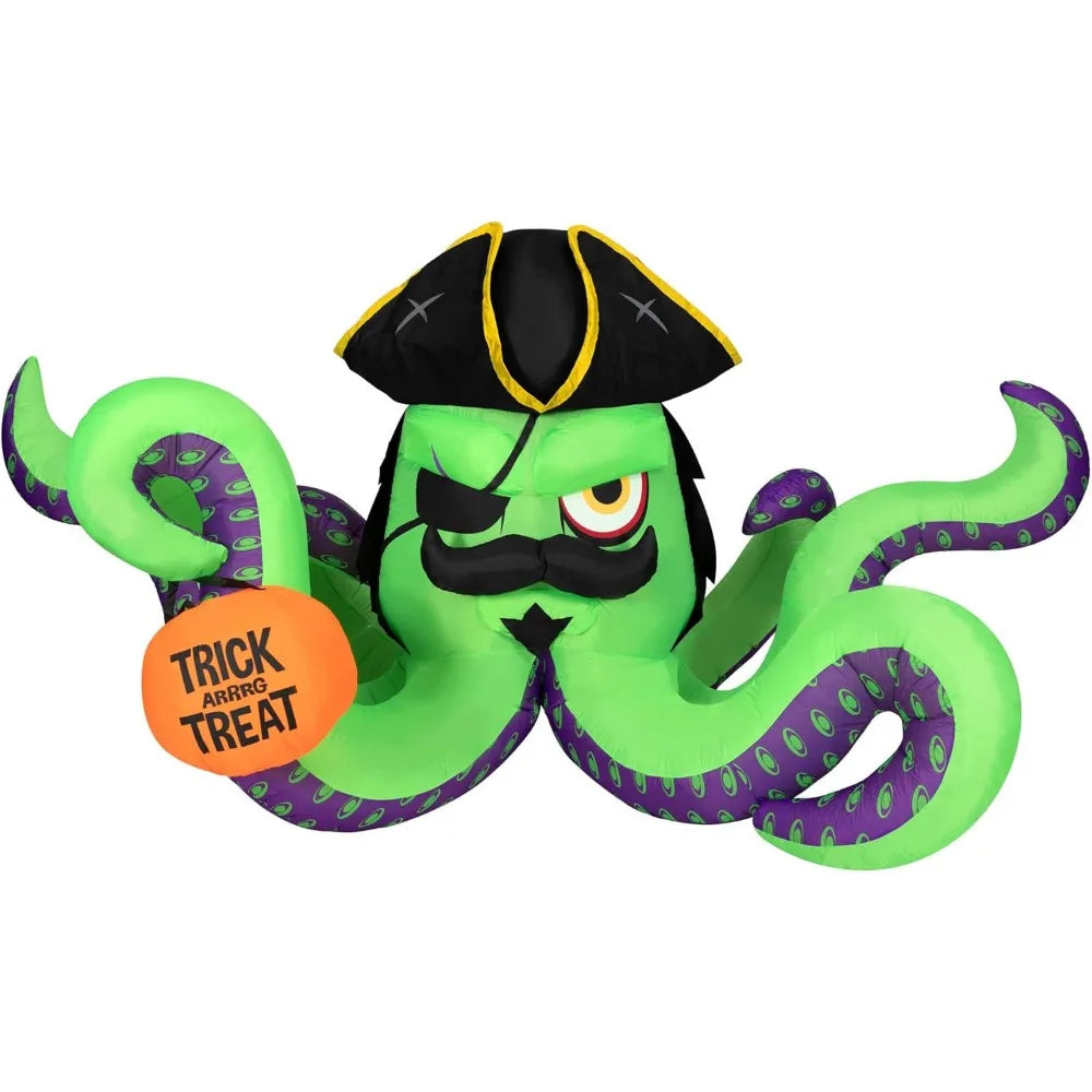 1.5 ft Pirate Kraken Octopus - Inflatable Outdoor Halloween Decorations Blow Up Halloween Decorations for Yard